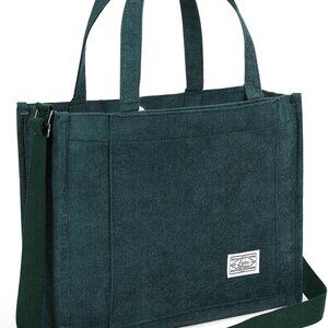 Corduroy Tote Bag Women Large Capacity Casual Travel Shoulder Purse